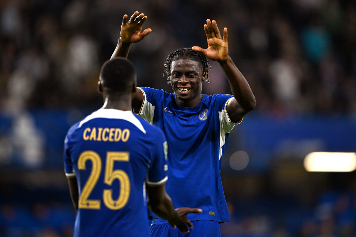 Chelsea star Moises Caicedo played a key role in comeback vs Aston Villa. (Photo by Mike Hewitt/Getty Images)