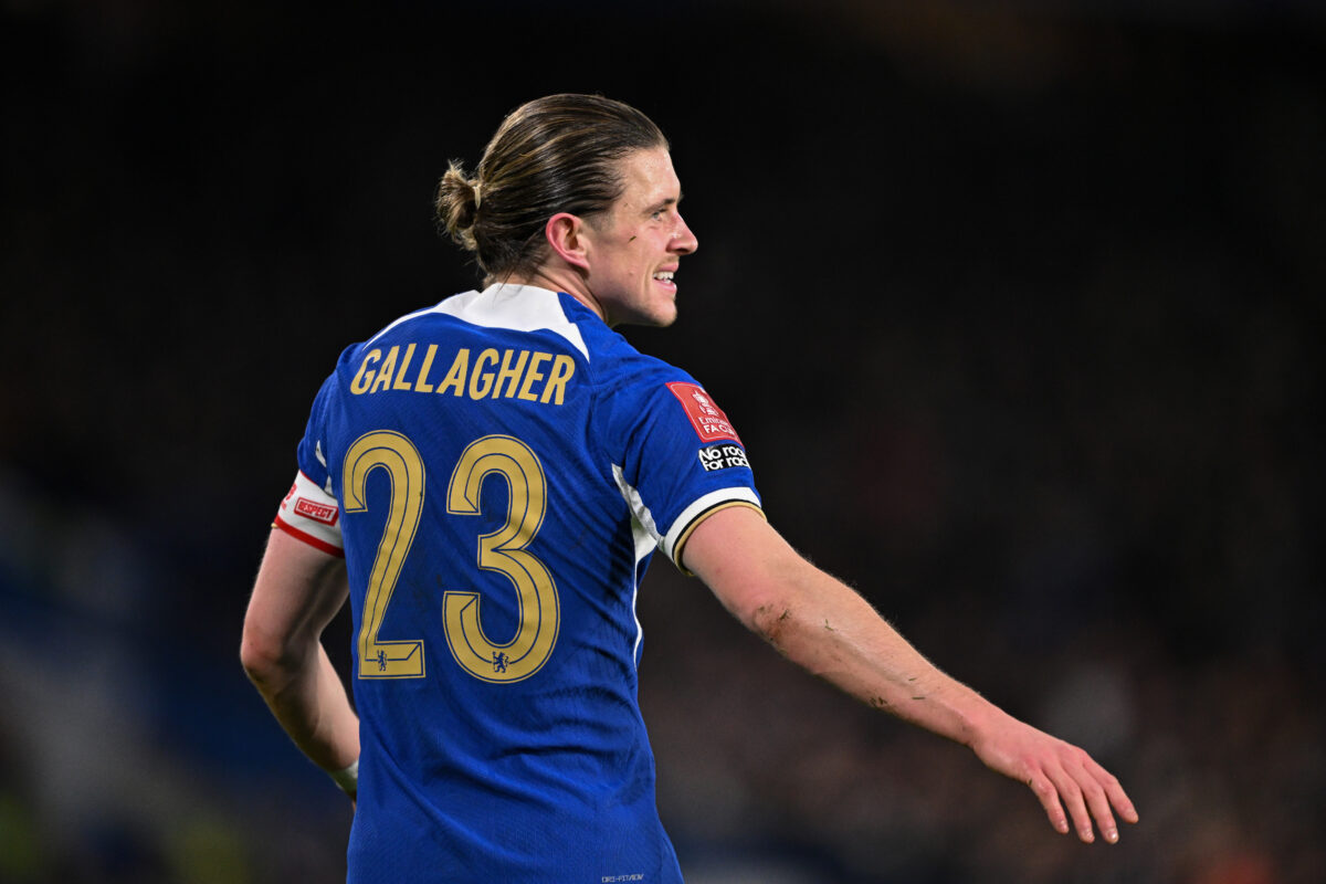 Chelsea are undecided with Conor Gallagher's future at the club. (Photo by Mike Hewitt/Getty Images)