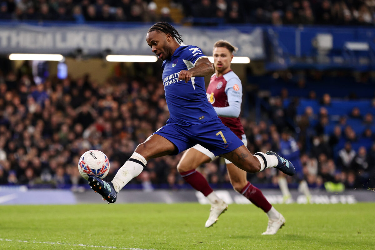 Raheem Sterling has become a liability for Chelsea. (Photo by Ryan Pierse/Getty Images)