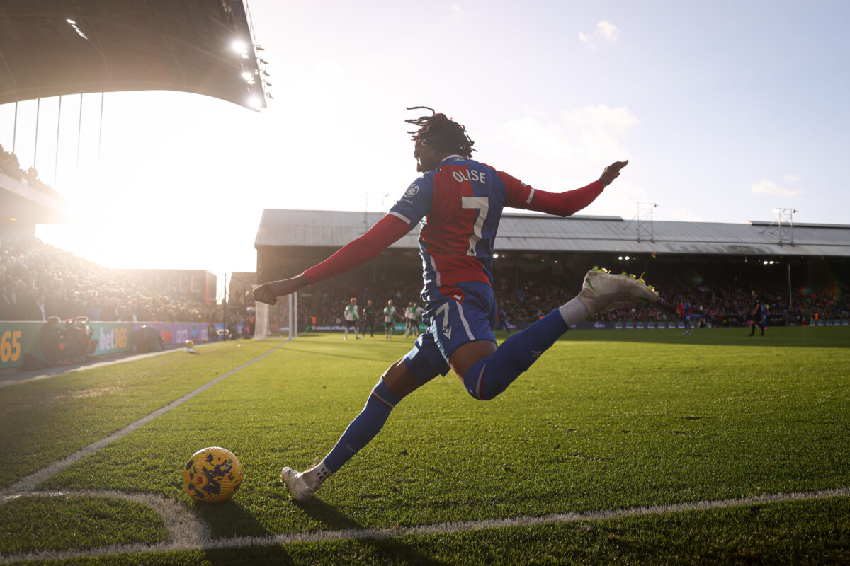 Chelsea and Manchester United will go head-to-head for Crystal Palace ace Michael Olise. (Photo by Alex Pantling/Getty Images)