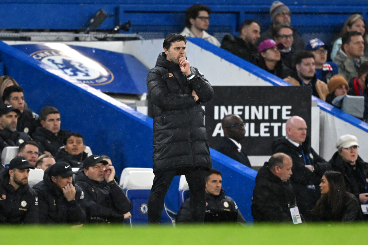 Mauricio Pochettino was frustrated with Chelsea being denied a penalty. (Photo by Shaun Botterill/Getty Images)
