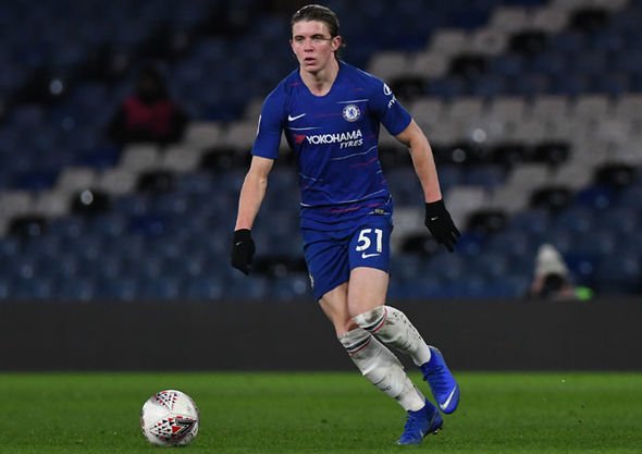 Conor Gallagher in action for Chelsea.