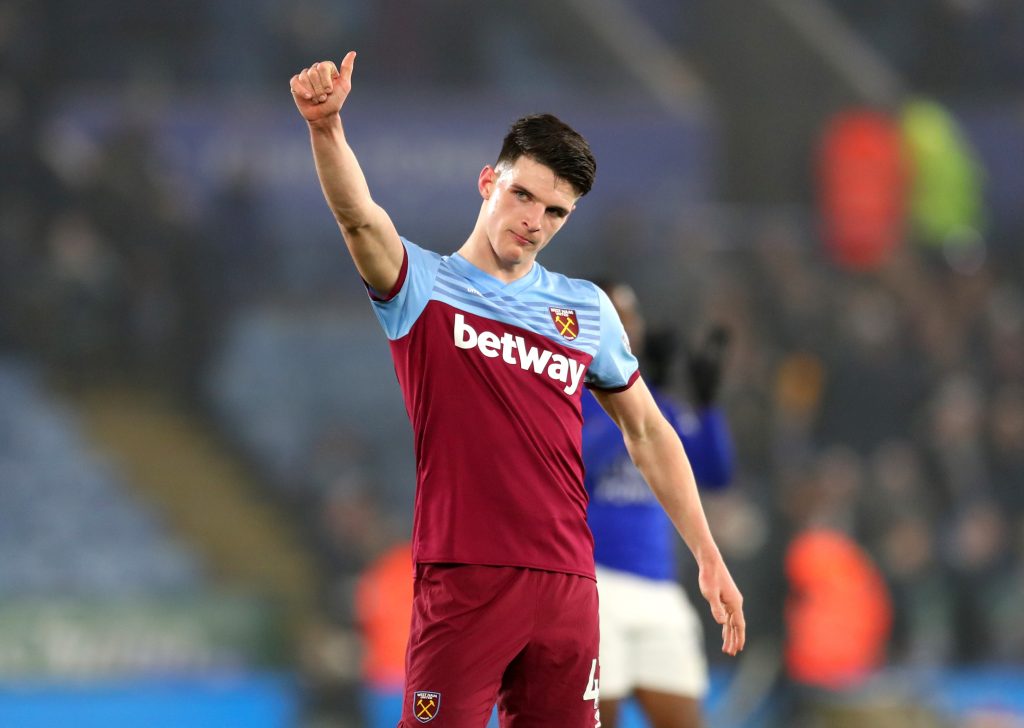 Declan Rice of West Ham has been on the transfer radar of Chelsea and Manchester United.