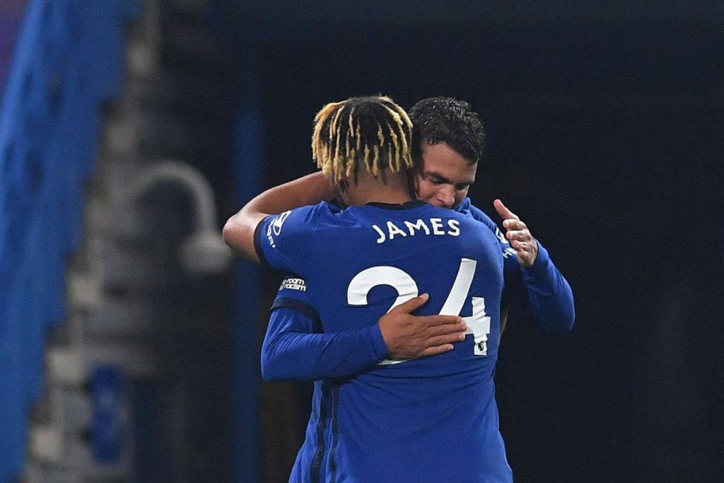 Reece James and Thiago Silva are teammates at Chelsea.