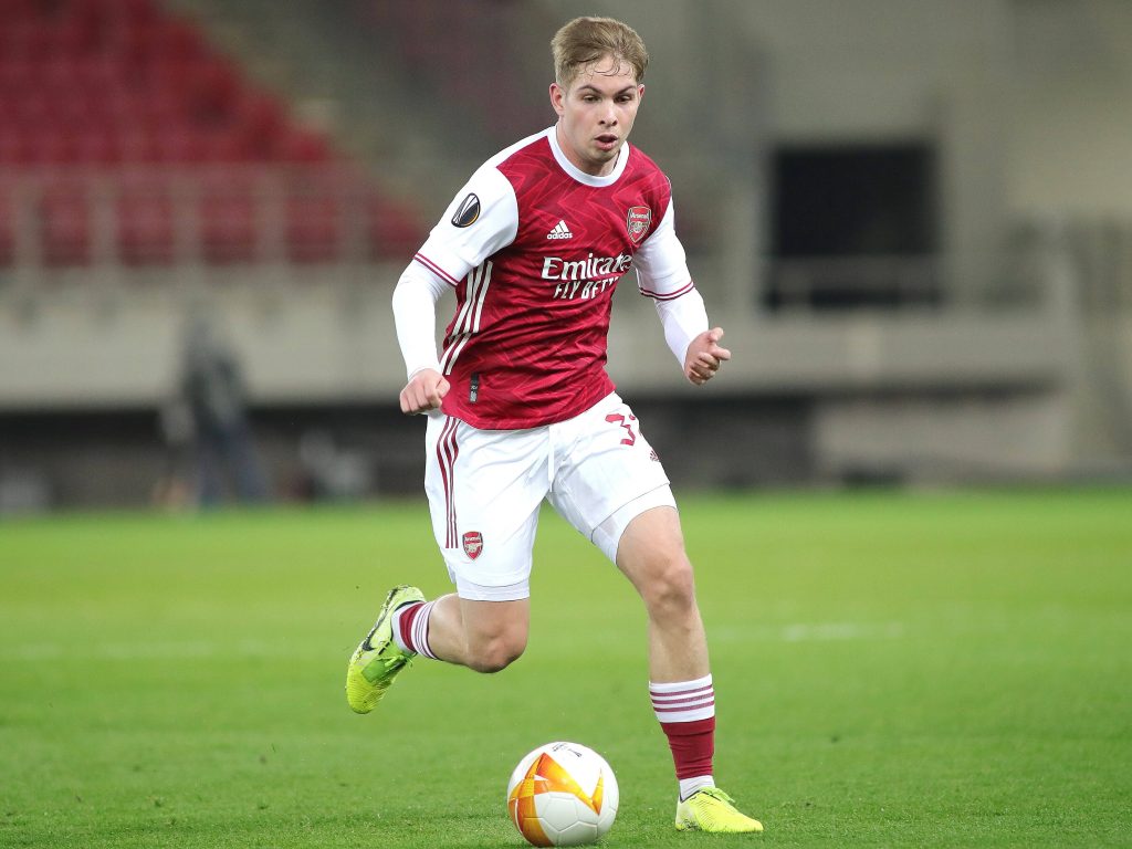 Emile Smith Rowe in action for Arsenal. (imago Images)