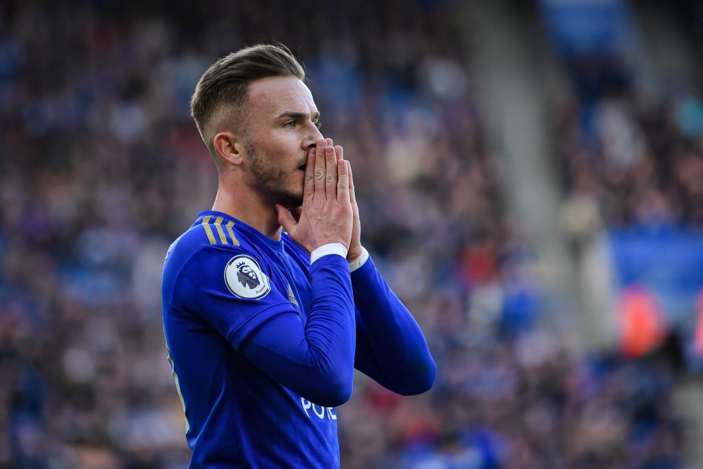 Former Leicester man James Maddison in action for Leicester City against Chelsea. (imago Images)