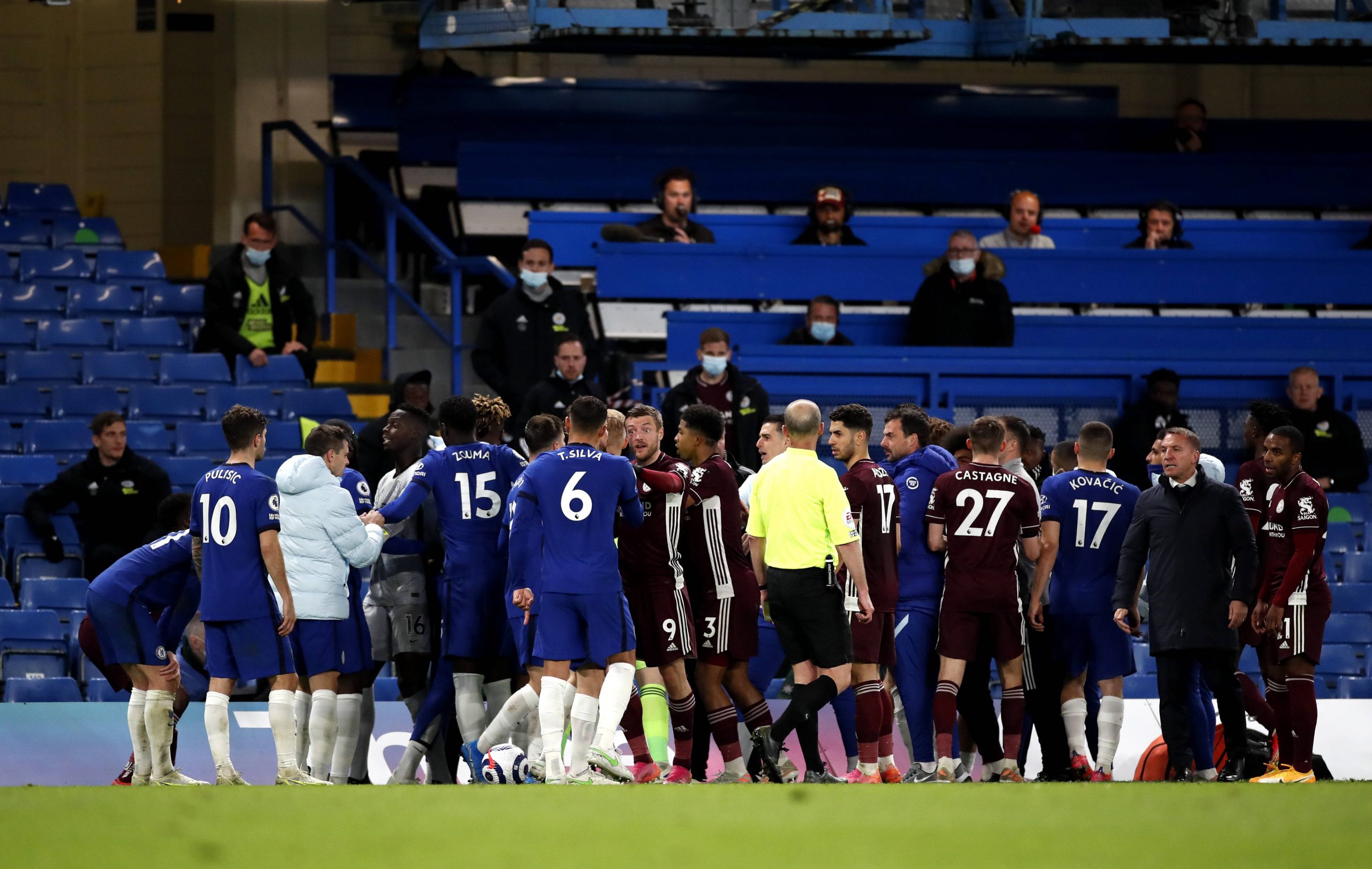 Chelsea face points deduction for their role in the Stamford Bridge clash with Leicester City players.