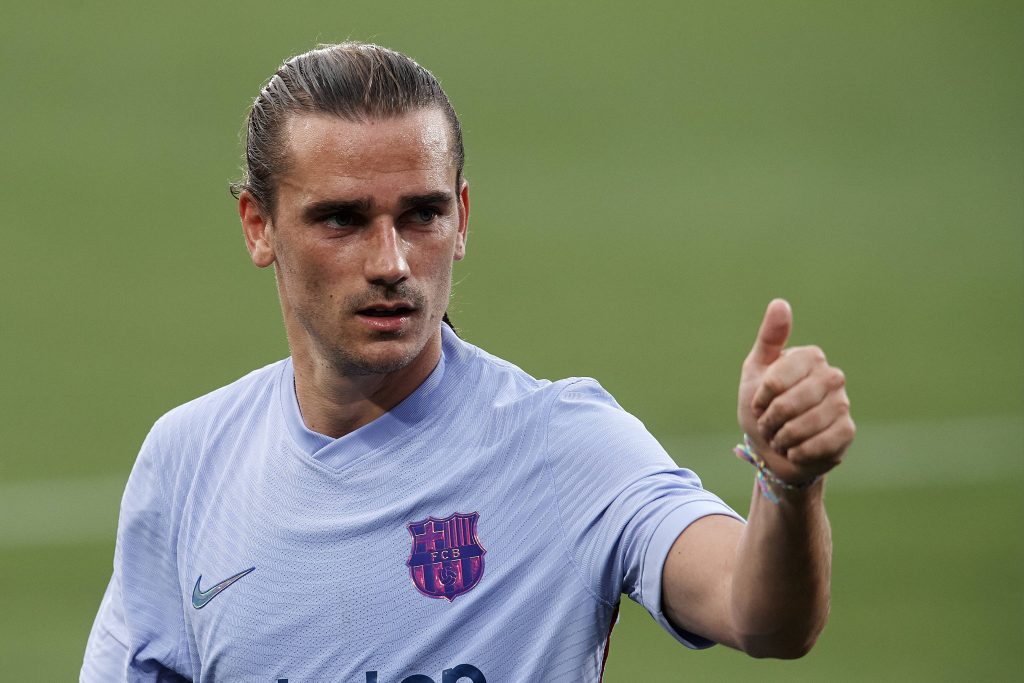 Antoine Griezmann with Barcelona during the pre-season this summer.