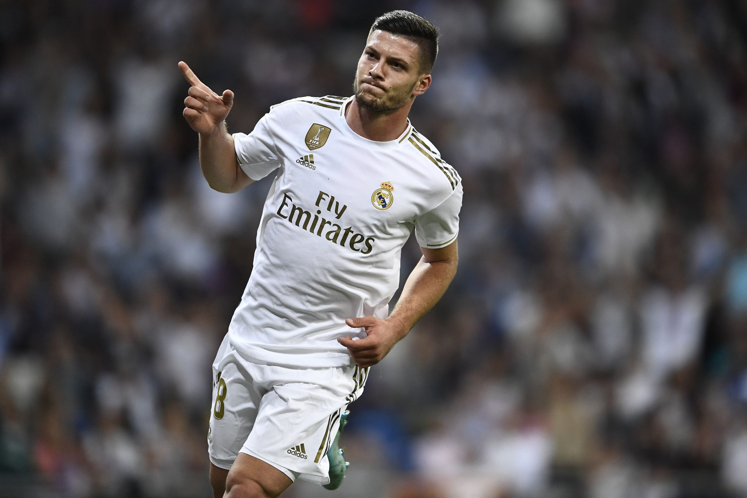 Chelsea target Luca Jovic in action for Real Madrid. (Credit: OSCAR DEL POZO/AFP via Getty Images)