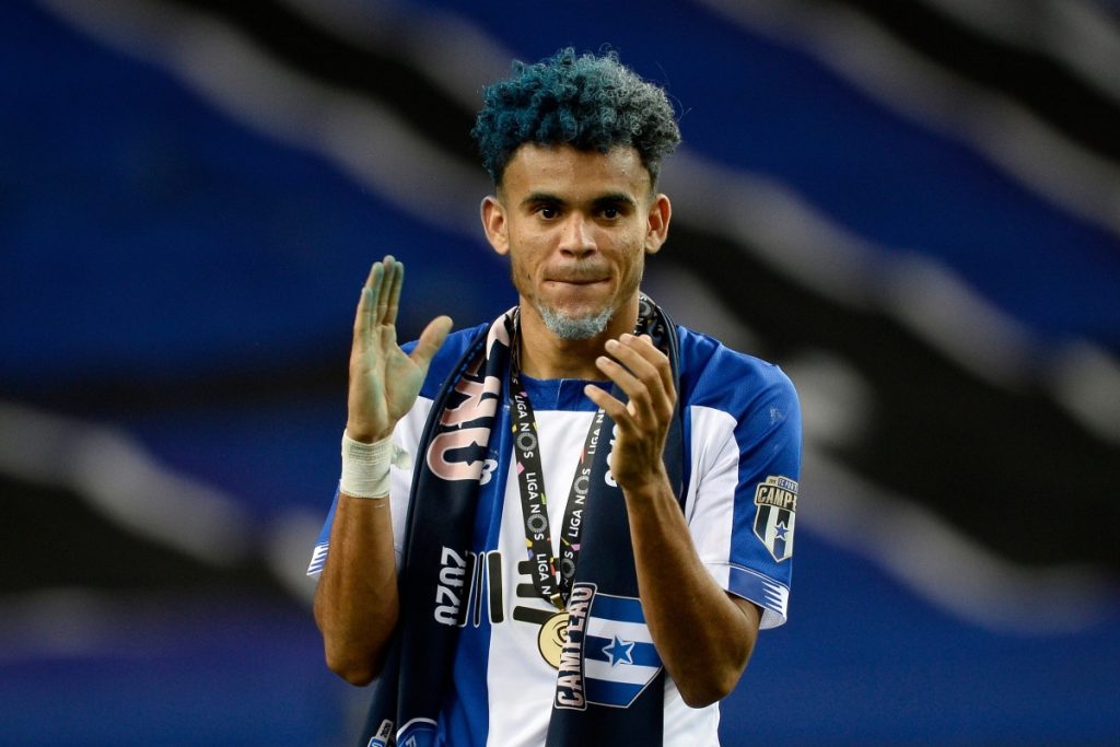 Luis Diaz of Porto during celebrations. (Credit: Getty Images)