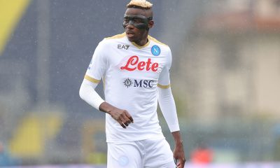 Chelsea targets Victor Osimhen in action for Napoli.