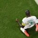 Kalidou Koulibaly celebrates scoring against Ecuador. (Photo by MANAN VATSYAYANA/AFP via Getty Images) Senegal