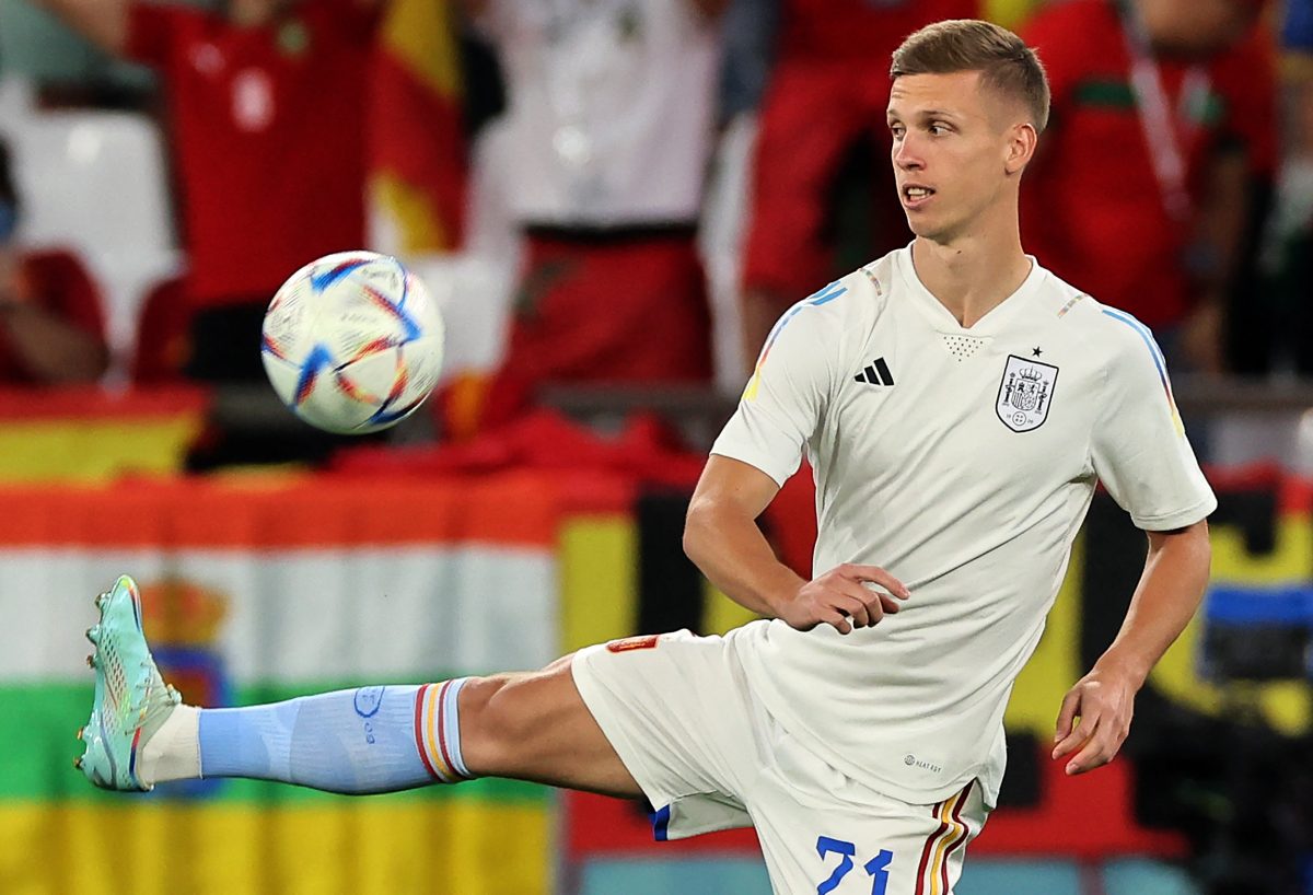 Premier League clubs including Chelsea are monitoring RB Leipzig star Dani Olmo. (Photo by KARIM JAAFAR/AFP via Getty Images)