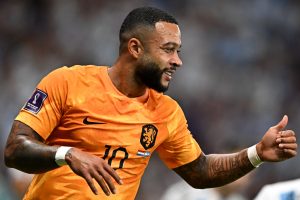 Netherlands' forward Memphis Depay linked with Chelsea transfer.