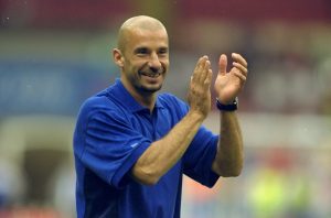 Chelsea manager Gianluca Vialli after the Charity Shield against Manchester United at Wembley Stadium. Chelsea won the match 2-0.