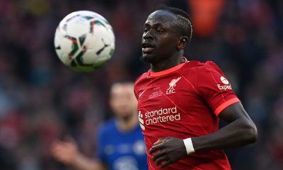 Sadio Mane during his time at Liverpool, in the League Cup final against Chelsea in 2022.