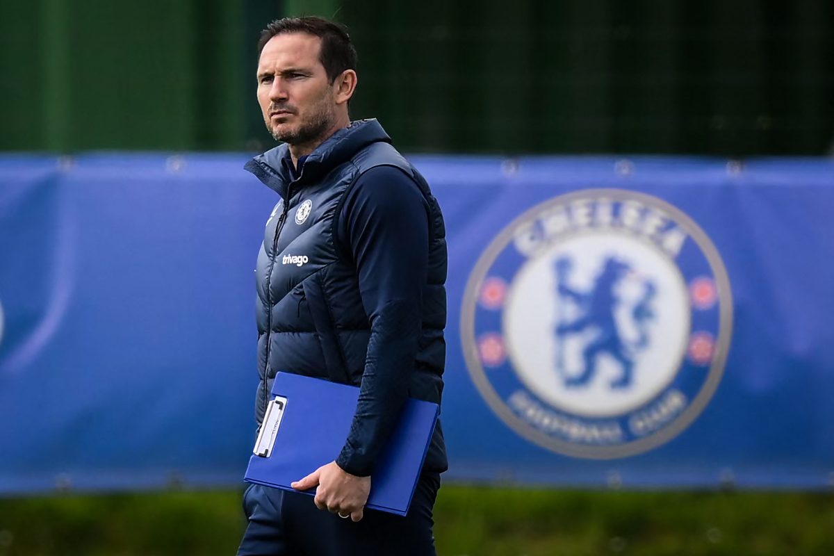Frank Lampard during the training session. (Photo by DANIEL LEAL/AFP via Getty Images)