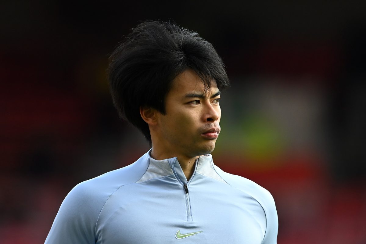  Kaoru Mitoma rejected an approach from Chelsea.  (Photo by Gareth Copley/Getty Images)