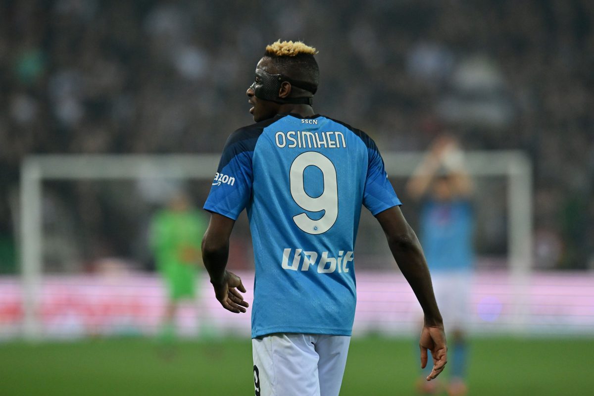 Chelsea target Victor Osimhen in Napoli colors.
