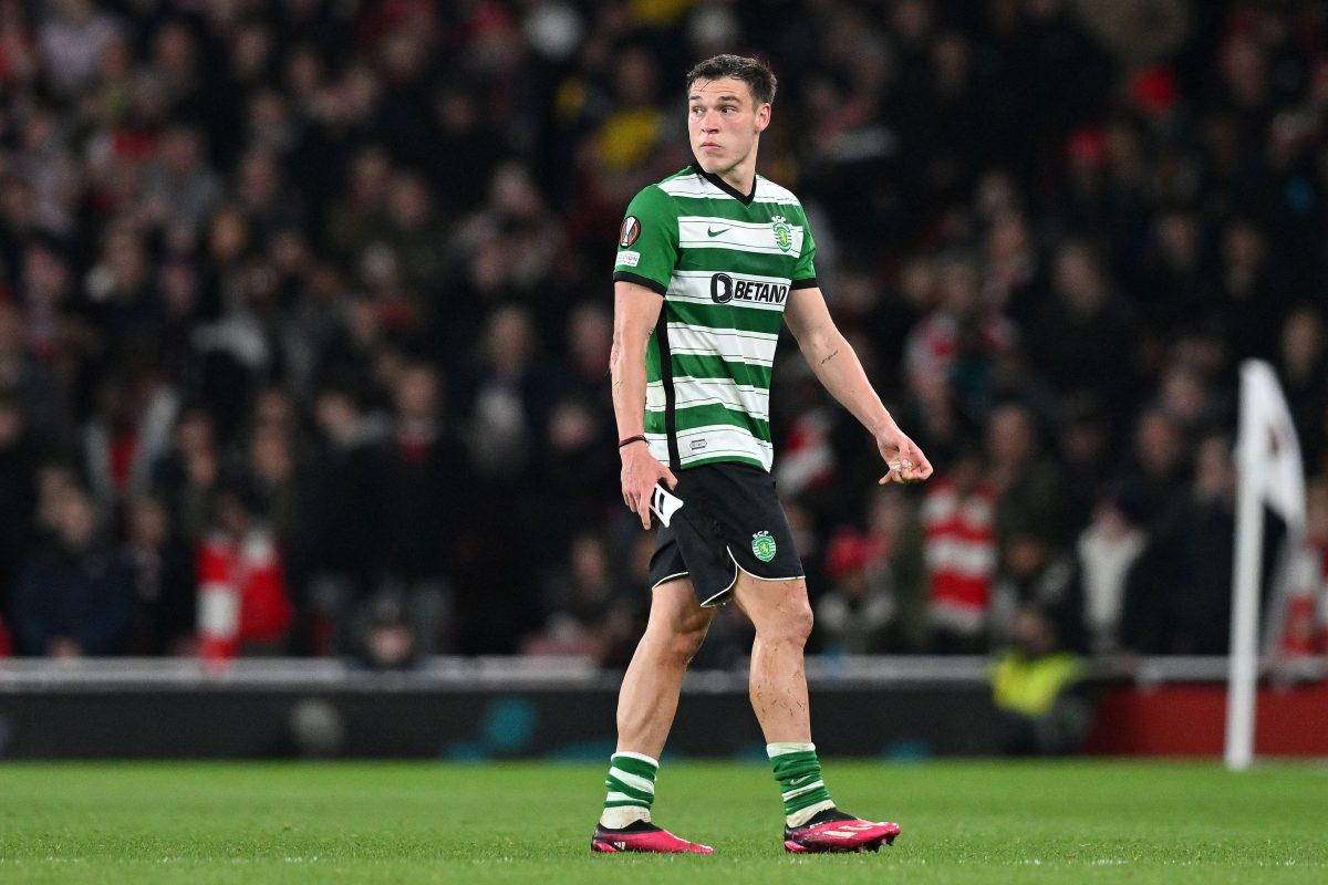 Sporting are pushing Ugarte to join Chelsea. (Photo by GLYN KIRK/AFP via Getty Images)