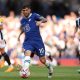 Christian Pulisic of Chelsea passes the ball during a game against Newcastle United.