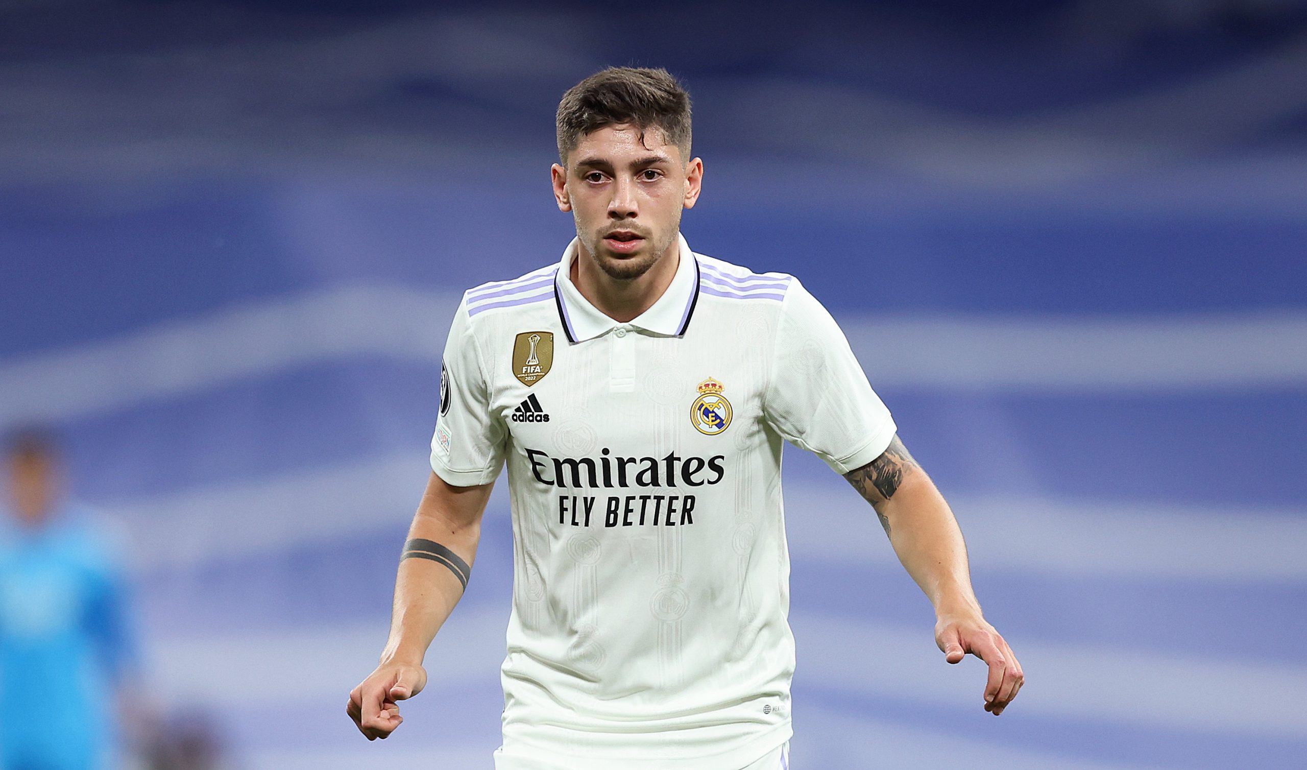 Federico Valverde of Real Madrid during the UEFA Champions League semi-final against Manchester City.