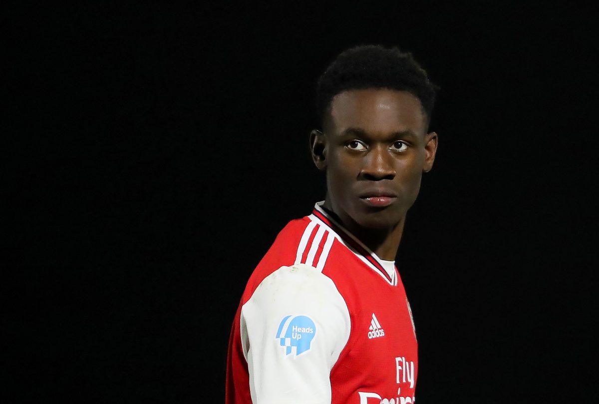 Chelsea are in talks to sign Arsenal striker Folarin Balogun.  (Photo by James Chance/Getty Images)