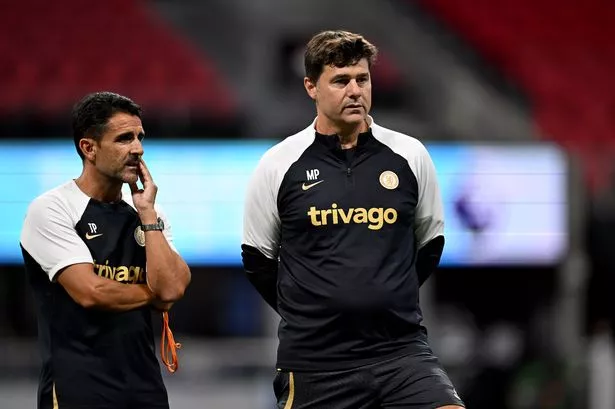 Mauricio Pochettino and his assistant manager. 